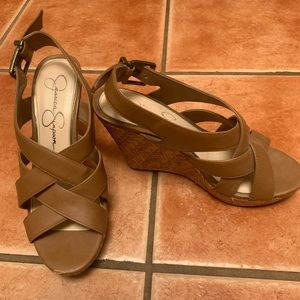 Jessica Simpson brown wedges